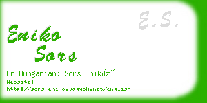 eniko sors business card